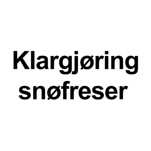 Klargjøring snøfreser