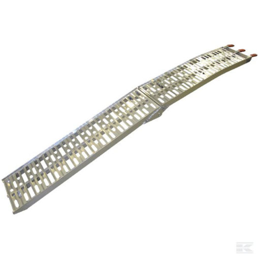 Foldbare aluramper buet 225 x 30 cm 550 kg